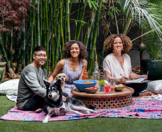 Bridgid Coulter with her children for a vacation. vacation, family,